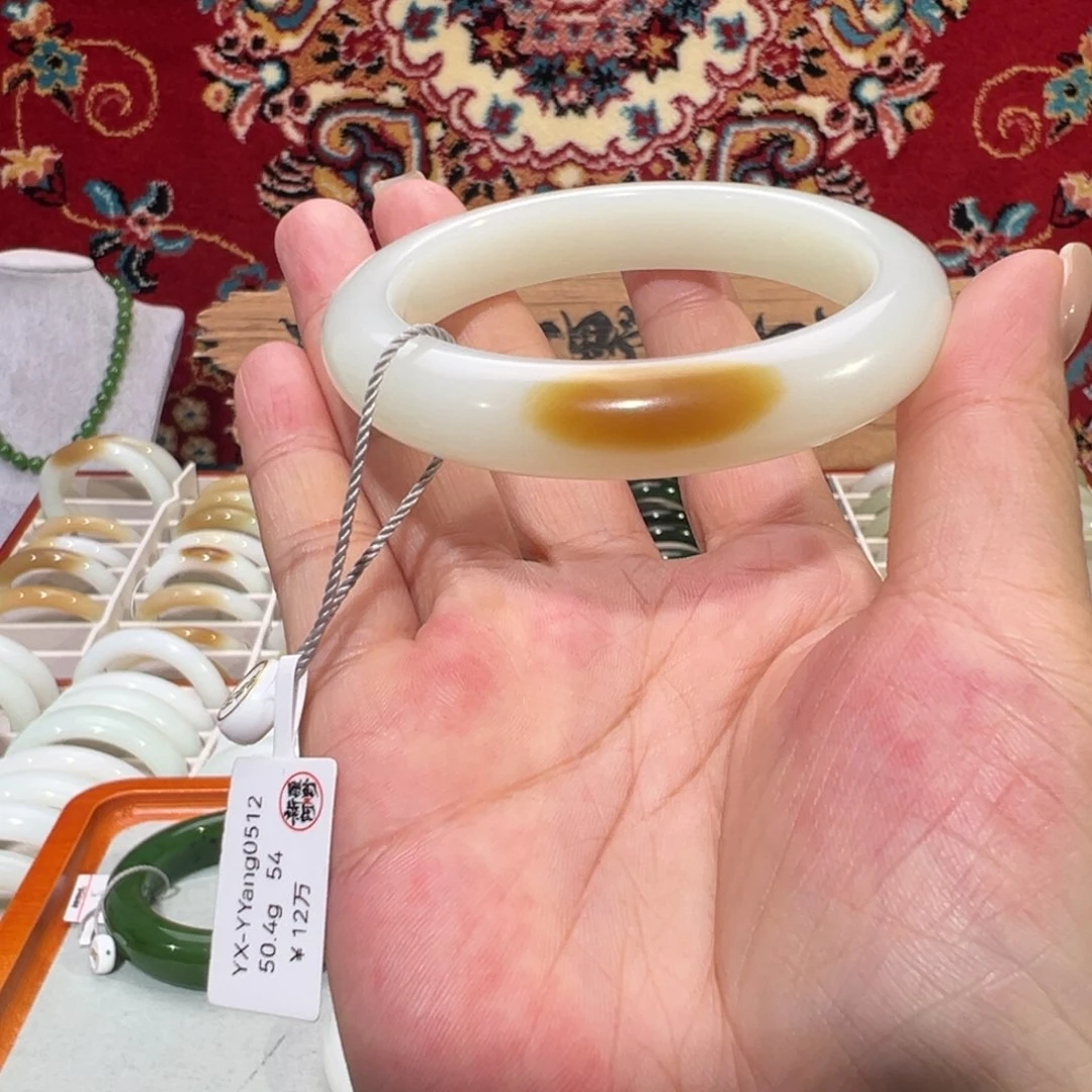 未镶嵌手镯和田玉54新疆金山天地糖老坑料