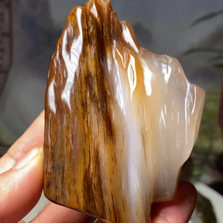 石材家居摆件硅化木