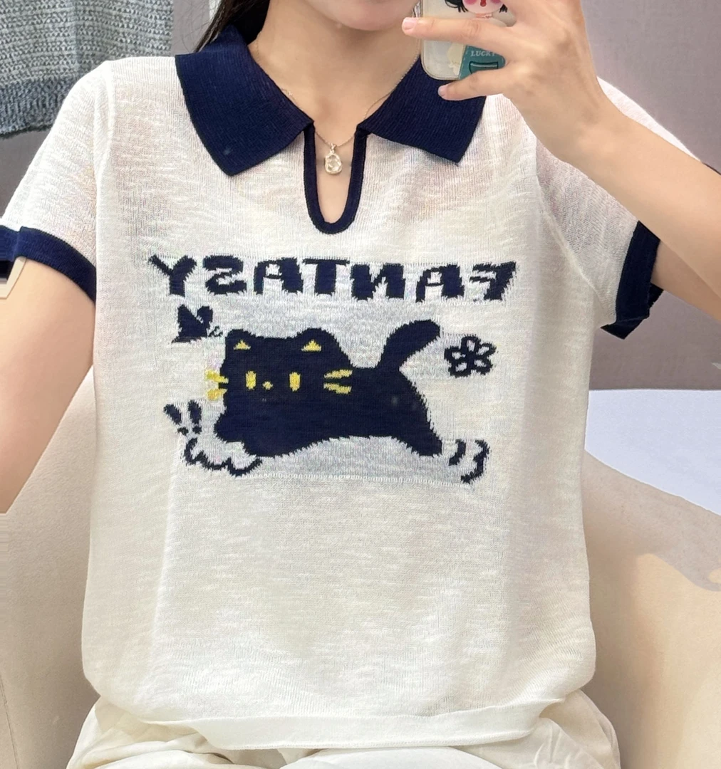 【EM601-EM800美树家】【绘绘】2025春季新款针织上衣百搭女装