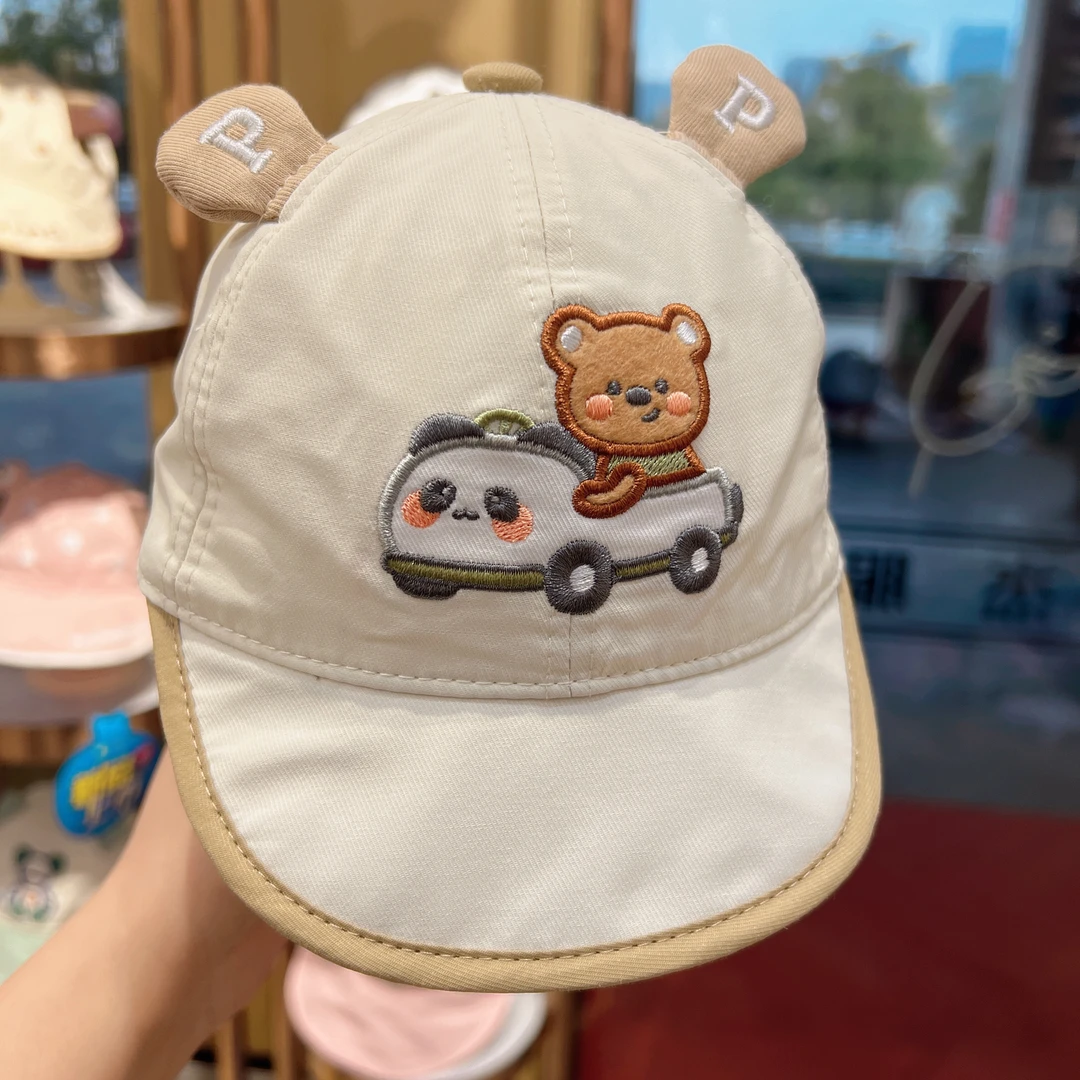 嘟嘟啦儿童鸭舌帽男童宝宝春夏季薄款纯棉卡通棒球帽子3640