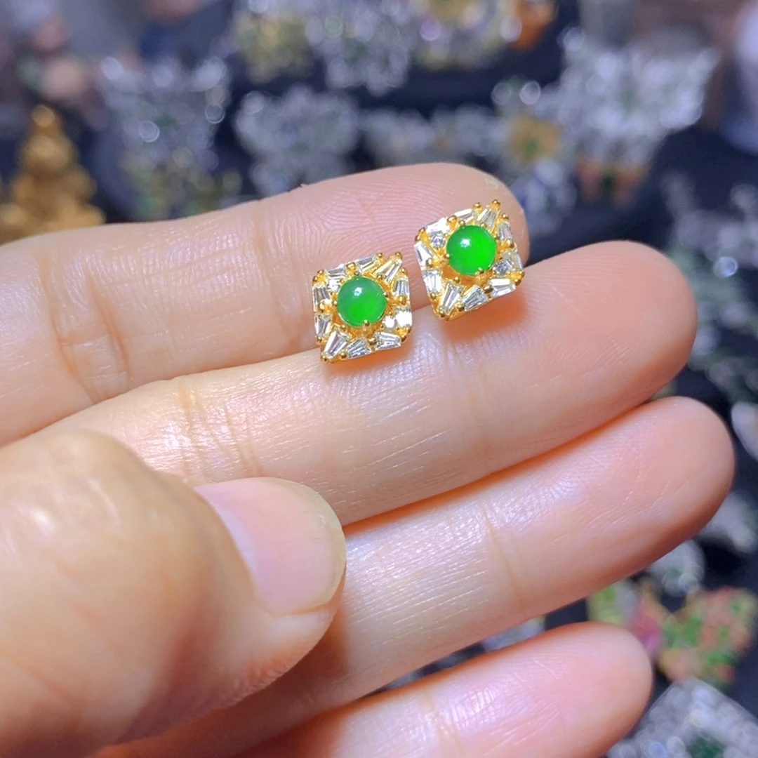 翡翠银S925镶嵌吊坠(不含链)天然翡翠