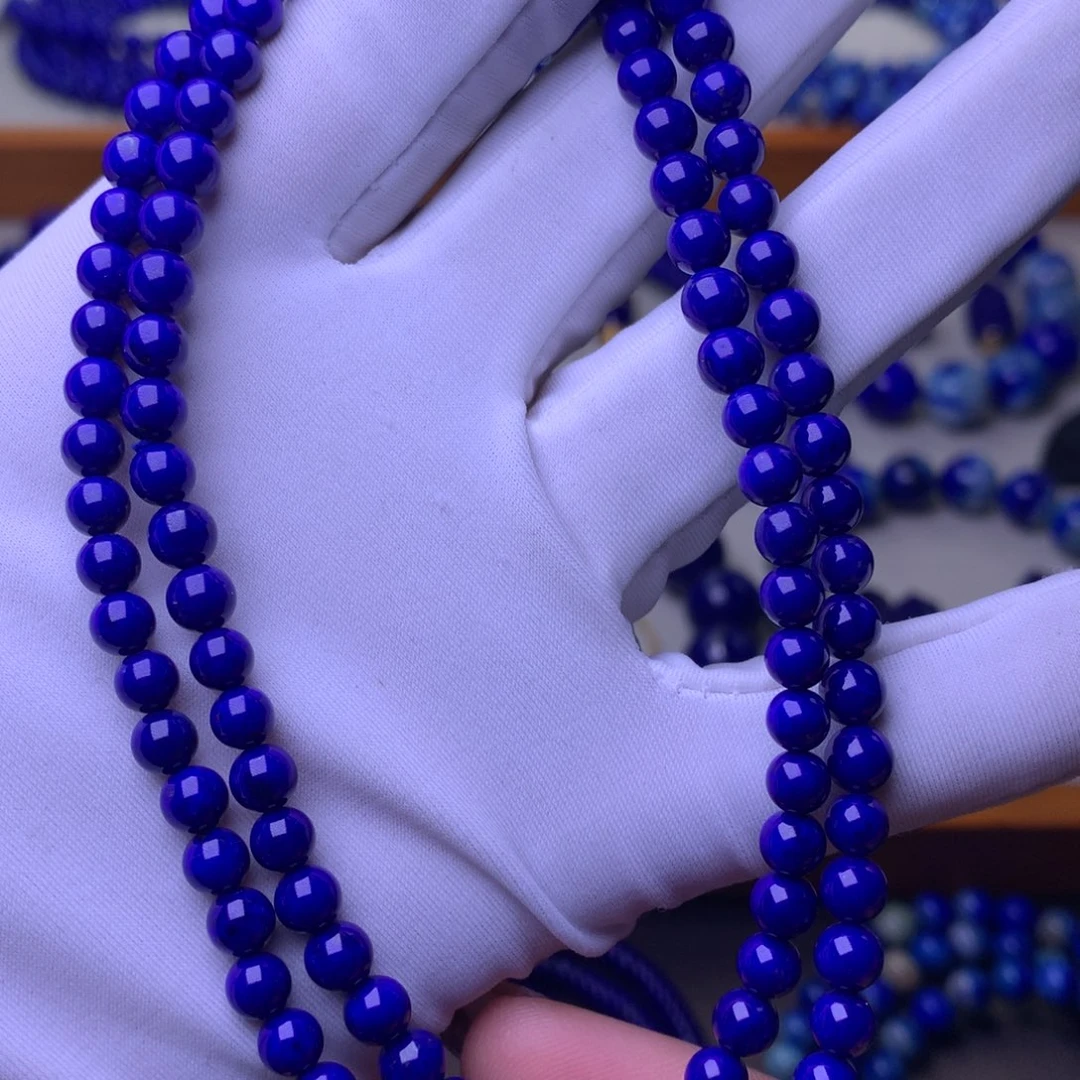 青金石未镶嵌手串5mm