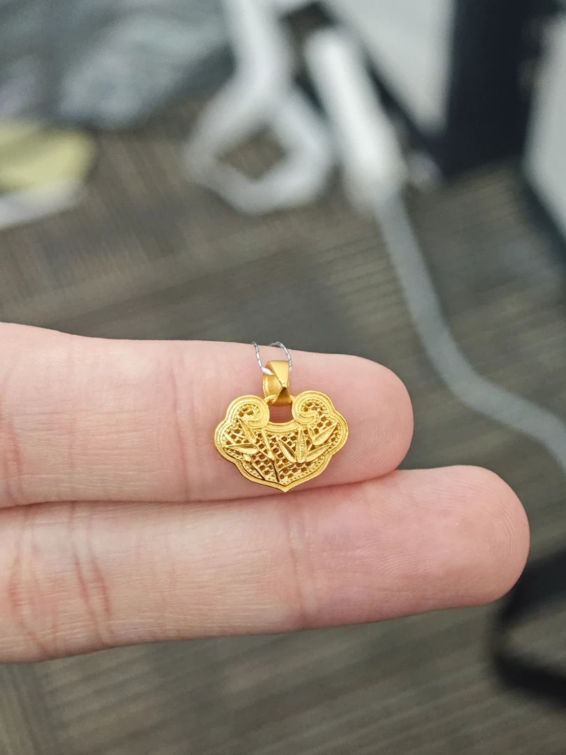 足金999 竹抱平安吊坠