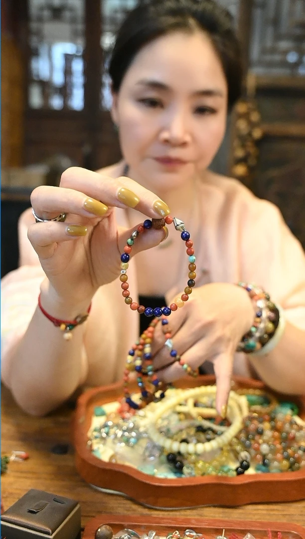 925银珐琅手链 茶-银粽子多宝手串