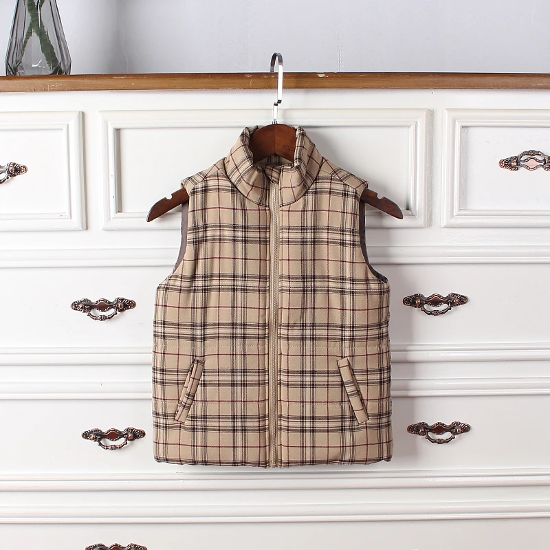 H632 童装 110-140码 儿童棉背心马甲拉链衫男女童立领休闲百搭