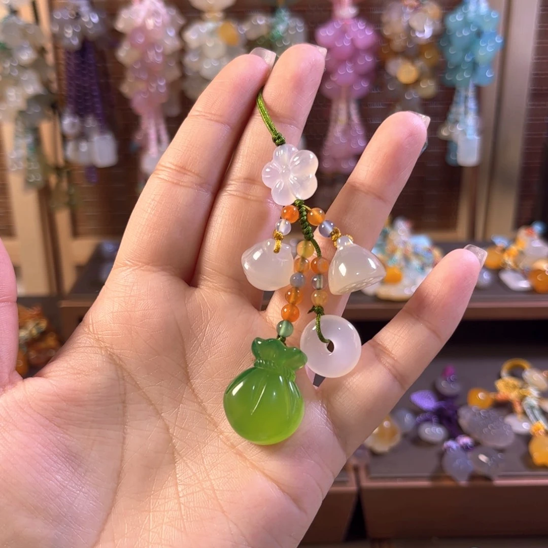 玛瑙/玉髓车挂未镶嵌手机链