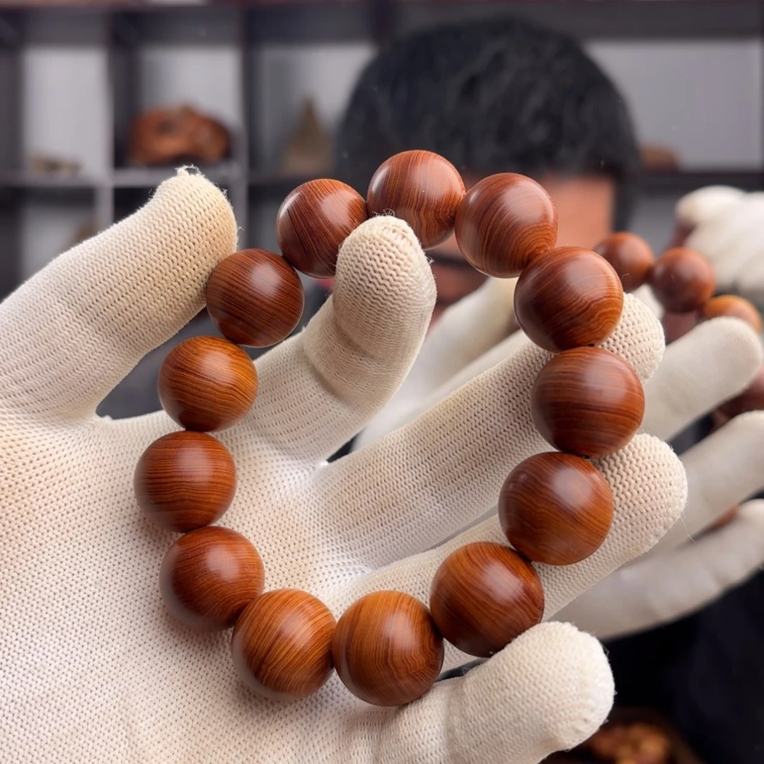 柏木（崖柏）手串/手链1.8干黑蚕丝纹甜香