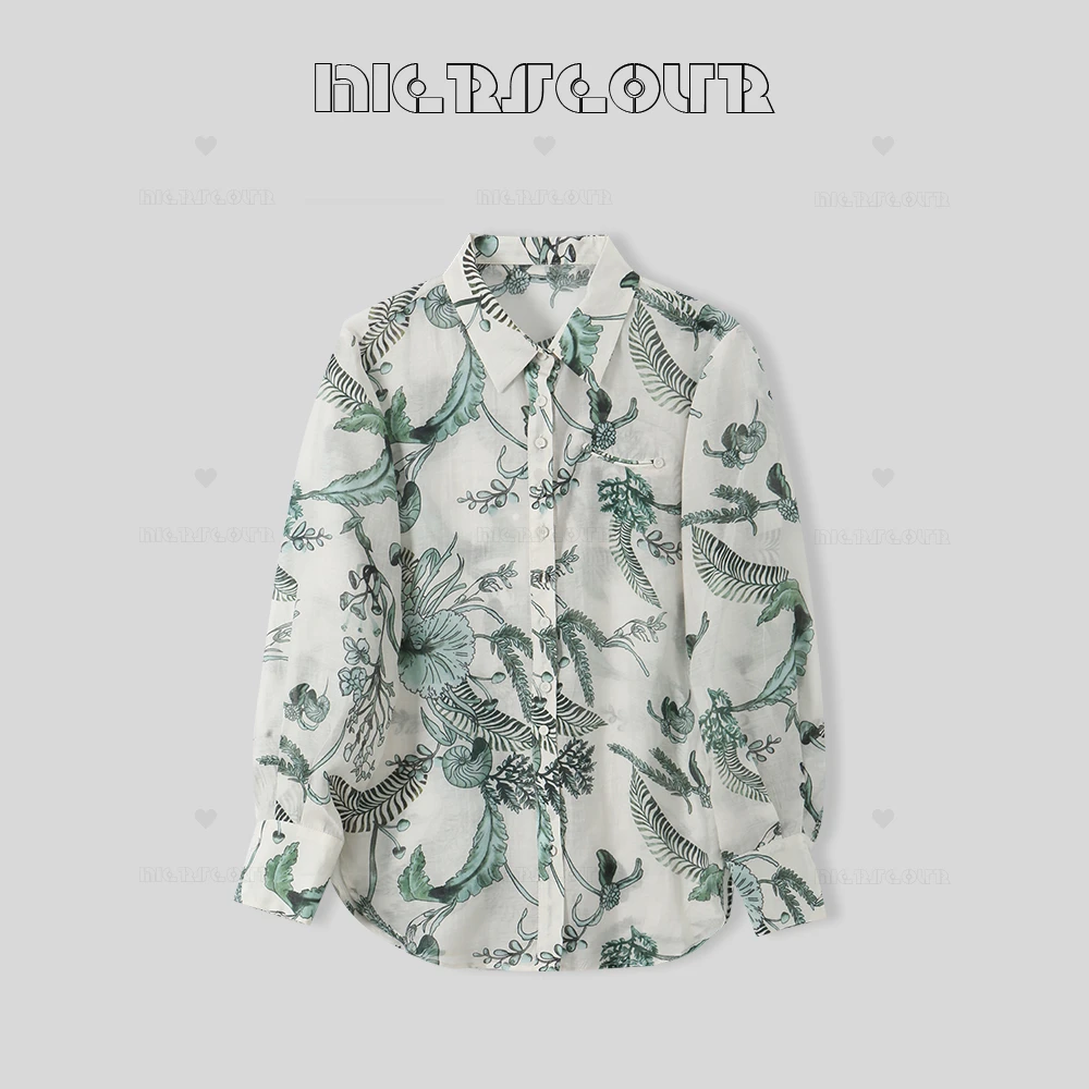 2025新款艺术印花休闲衬衫上衣5386930