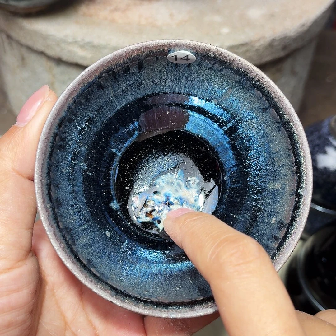 茶盏义兴龙窑建盏14落灰灰