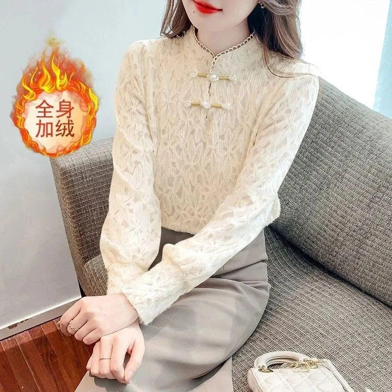 2025年春夏新款打底衫女蕾丝衫时尚小衫显瘦洋气内搭上衣衬衫潮