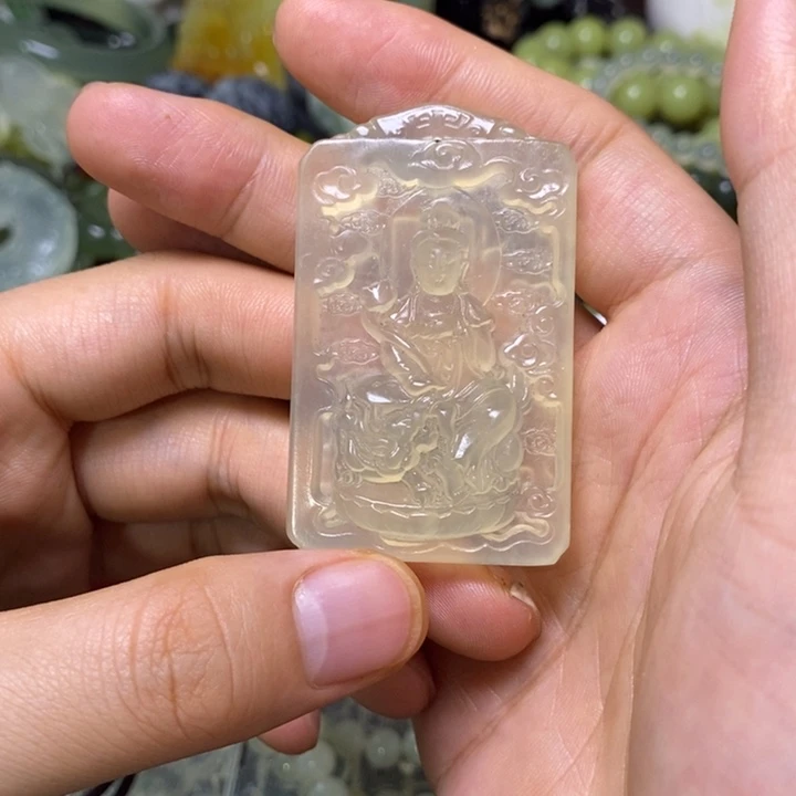 岫玉未镶嵌岫玉颈饰兰*