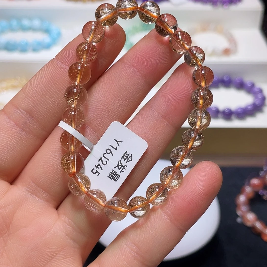 水晶手链未镶嵌金发晶8