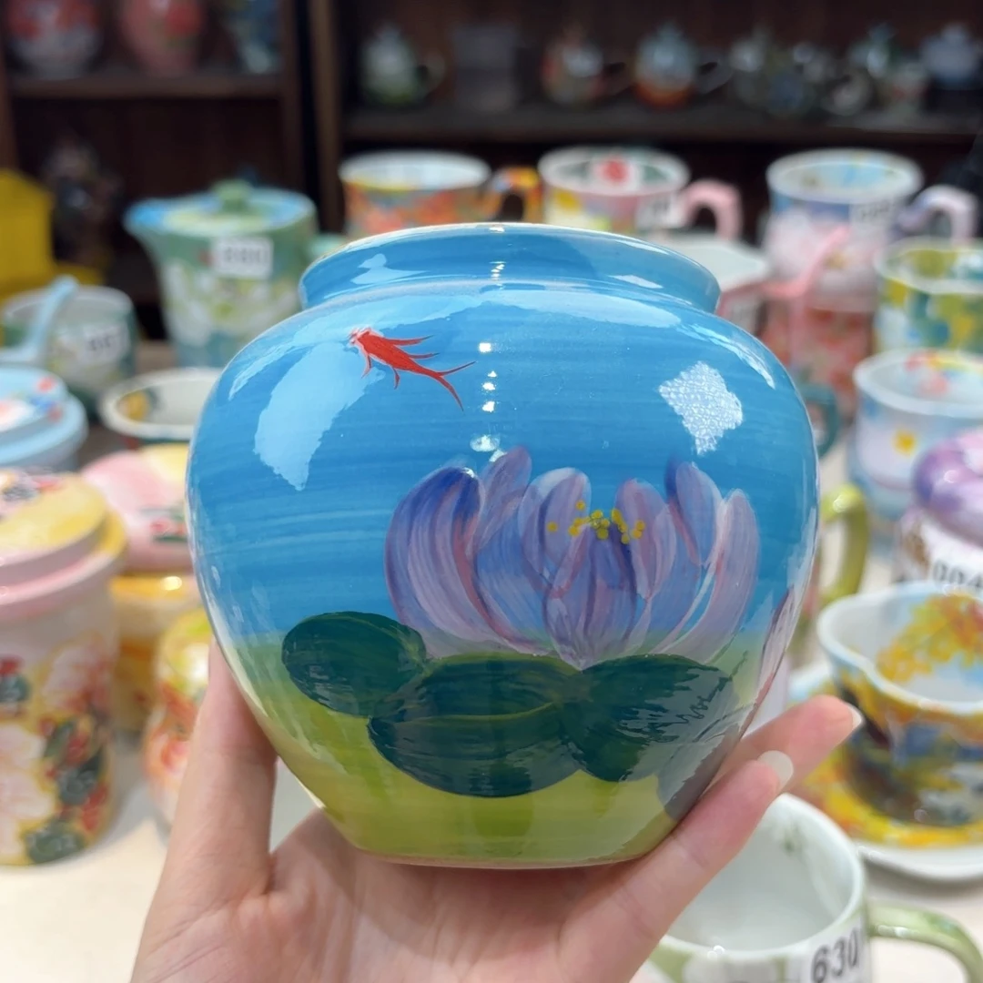 景德镇手绘高温釉下彩陶瓷茶具