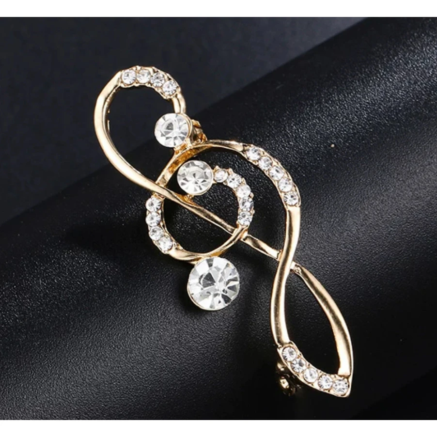 铜合金合成锆石胸针 铜合金 合成立方氧化锆R750时尚轻奢百搭 女