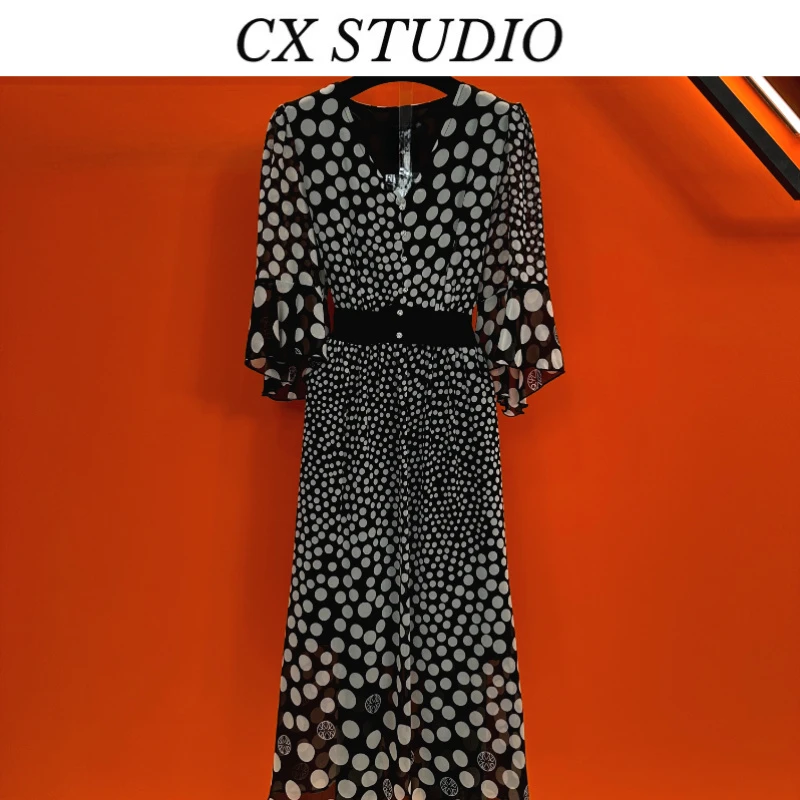 经典收腰轻奢时尚夏季连衣裙（定制女装）S3011