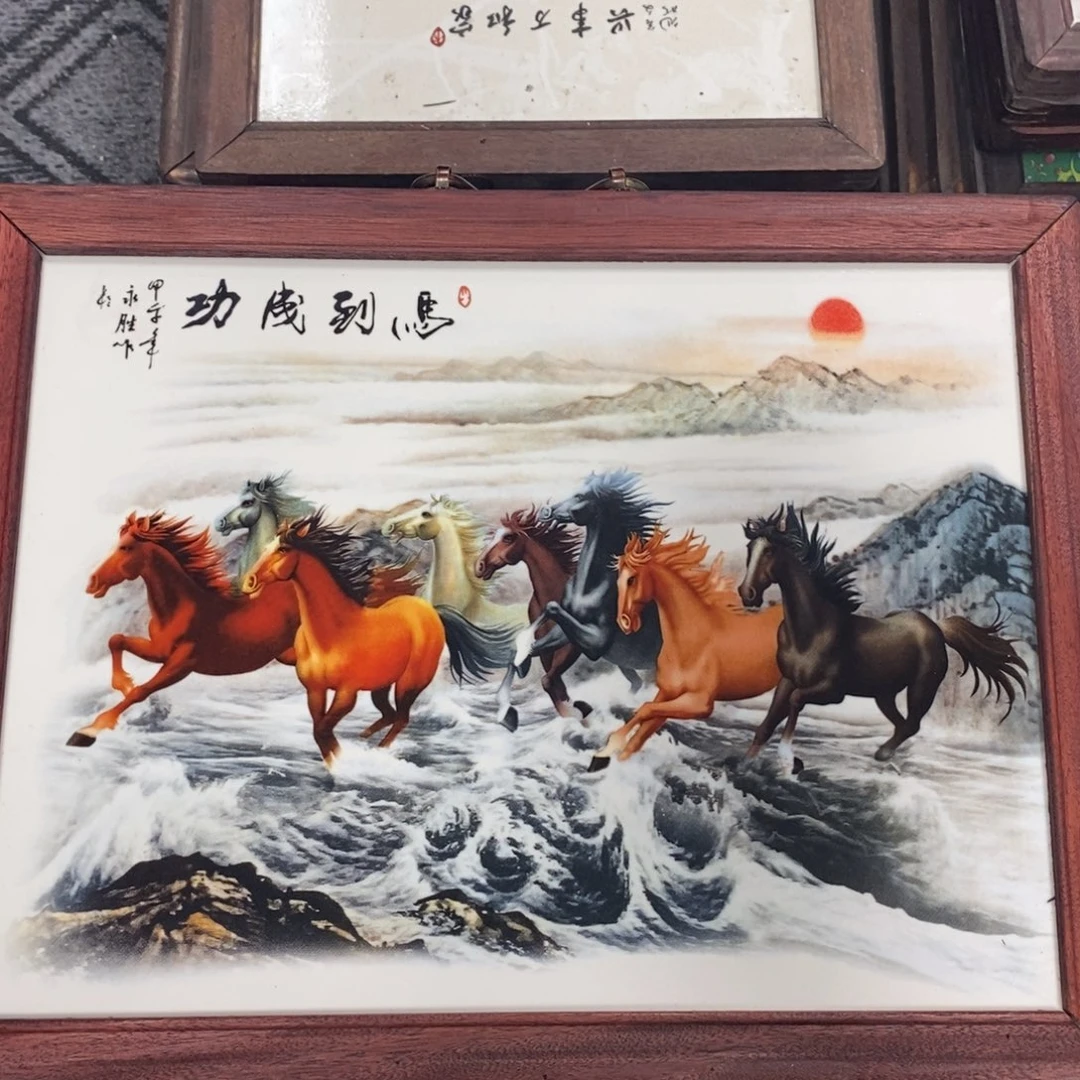 瓷片37*28*1景德镇瓷板画柴窑烧制