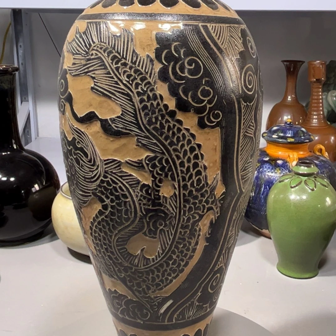 瓶磁州窑瓶子品相完美