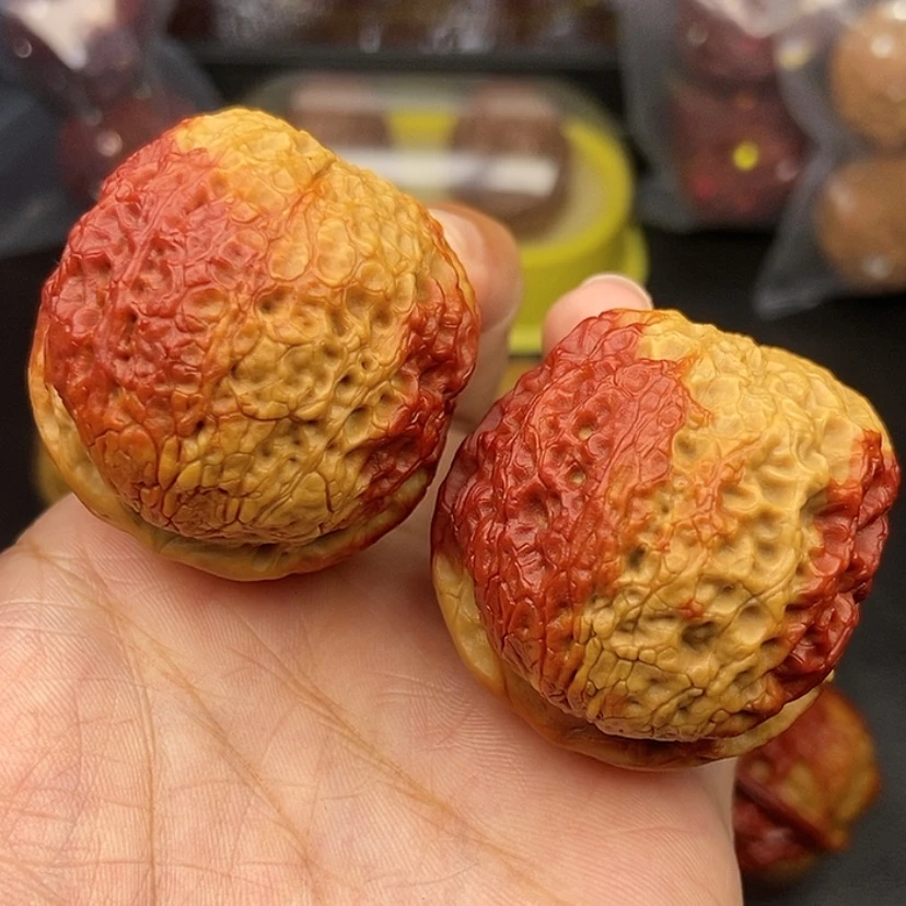 【闪购商品】把件文玩核桃42尺牡丹绣球60克