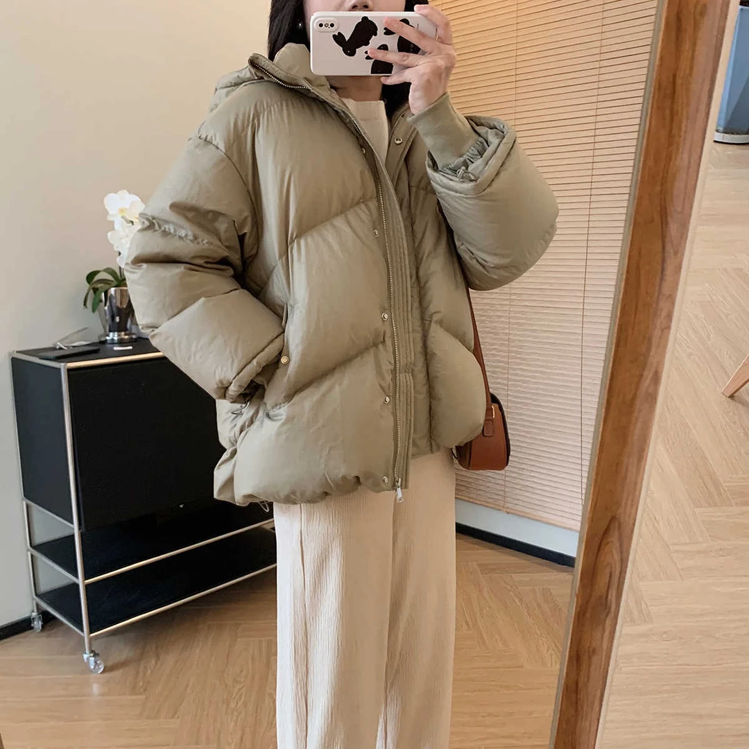 大叮自制 清仓 90白鸭绒蓬松大白鸭羽绒服！S4227