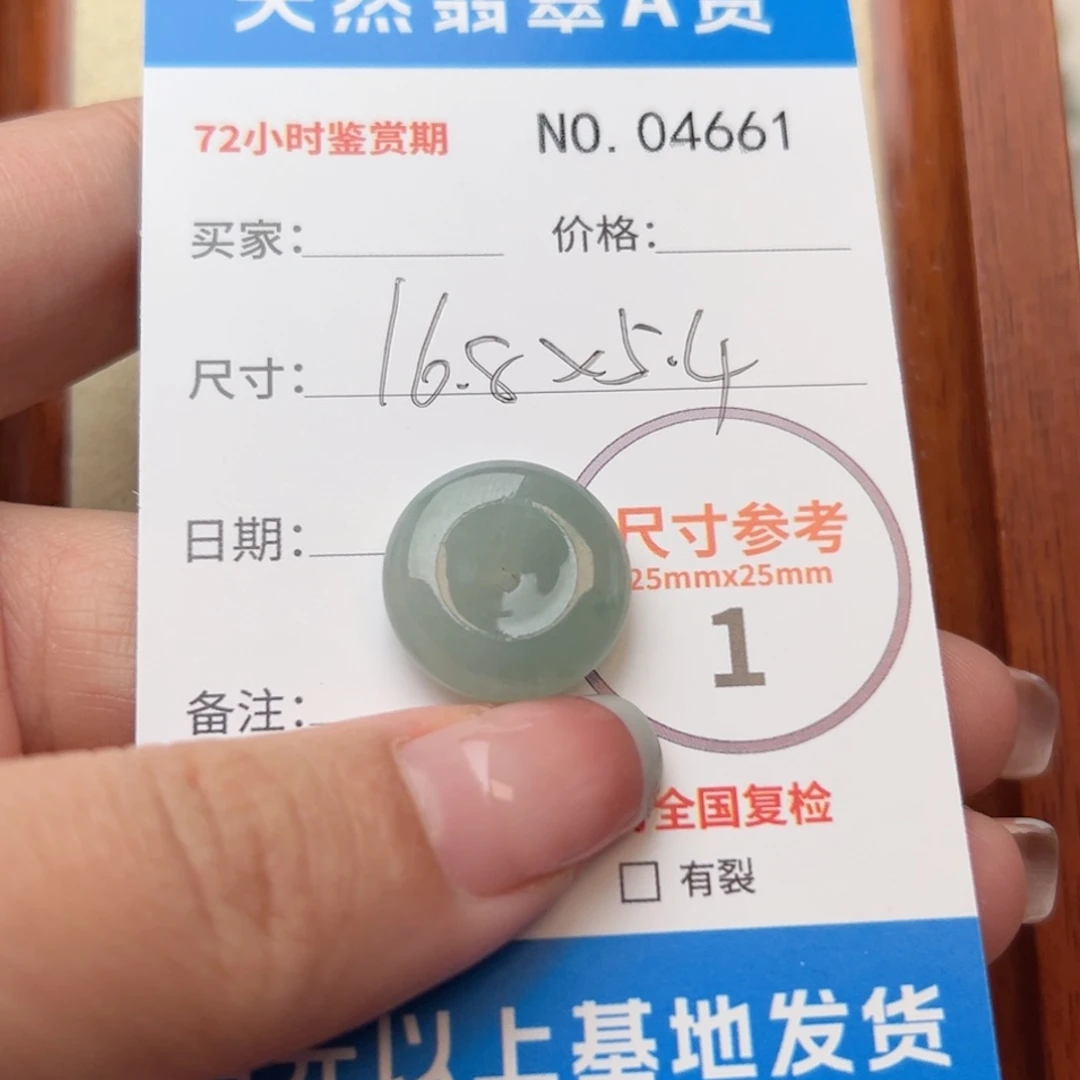 翡翠颈饰未镶嵌平安扣4661