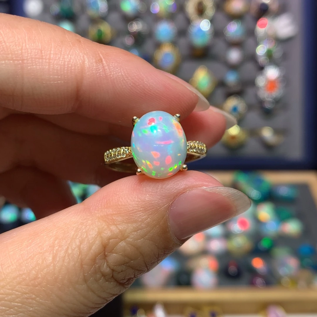 欧泊银S925镶嵌戒指款式