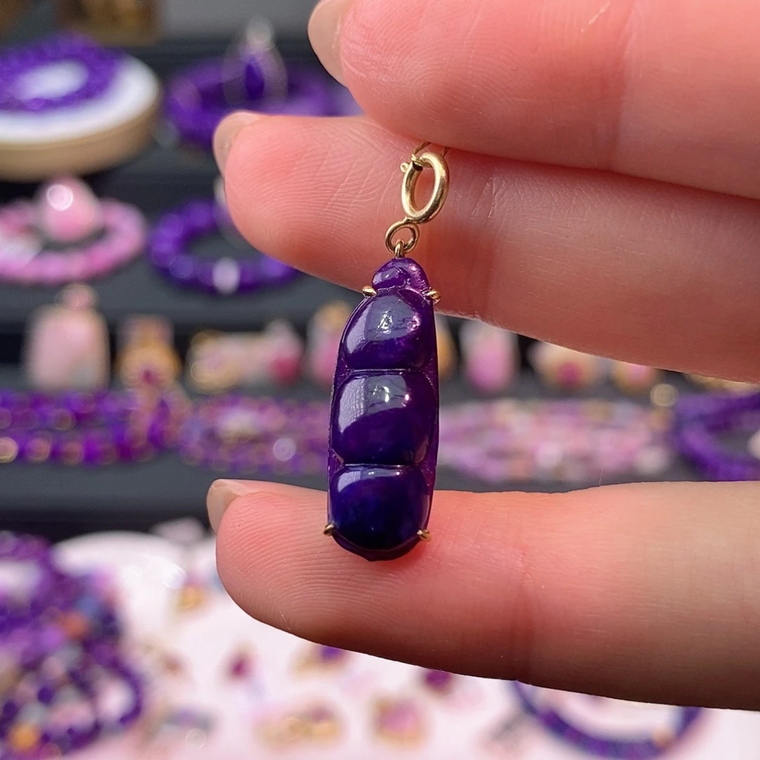 苏纪石（舒俱来）18K金镶嵌吊坠(不含链)