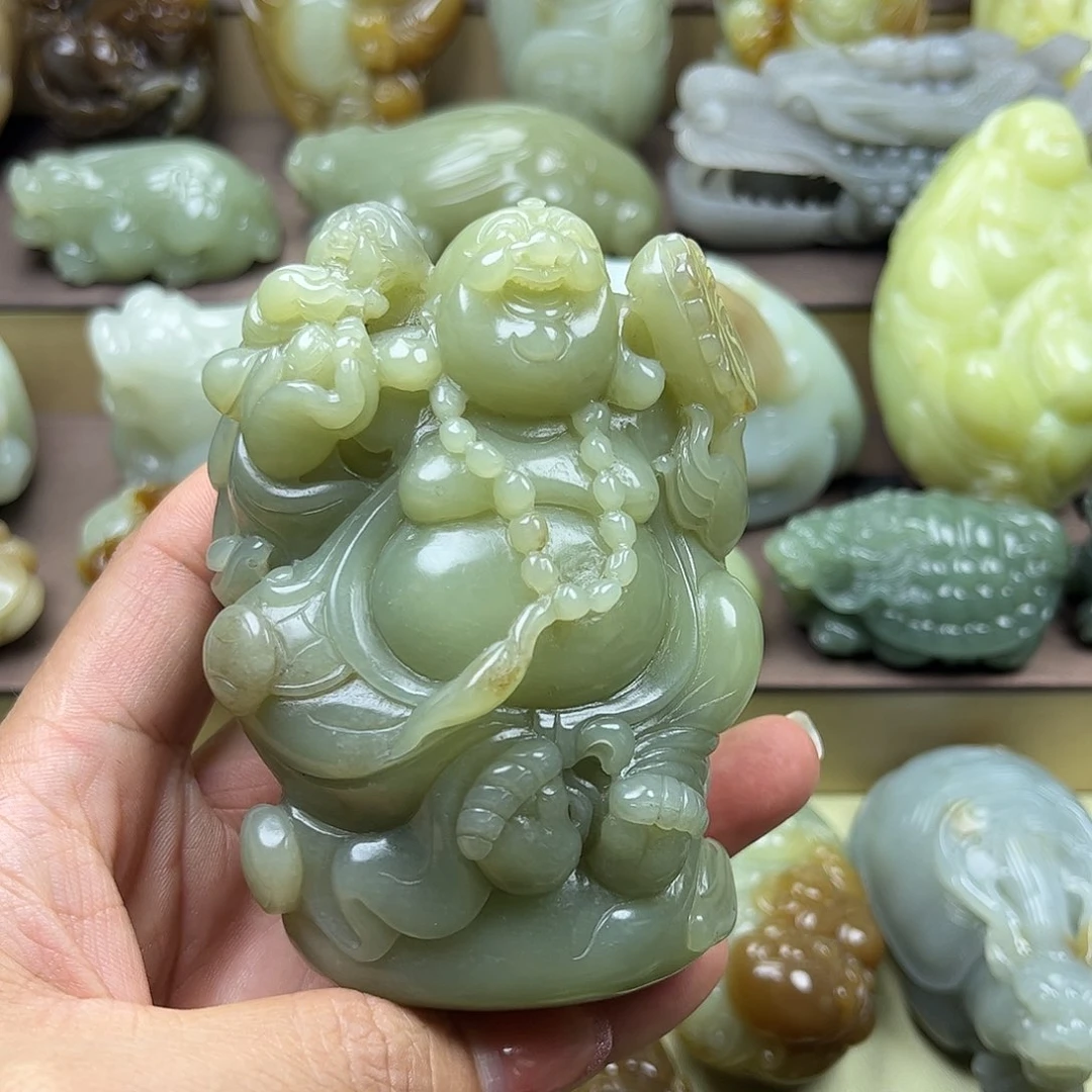 和田玉未镶嵌把件恩*?