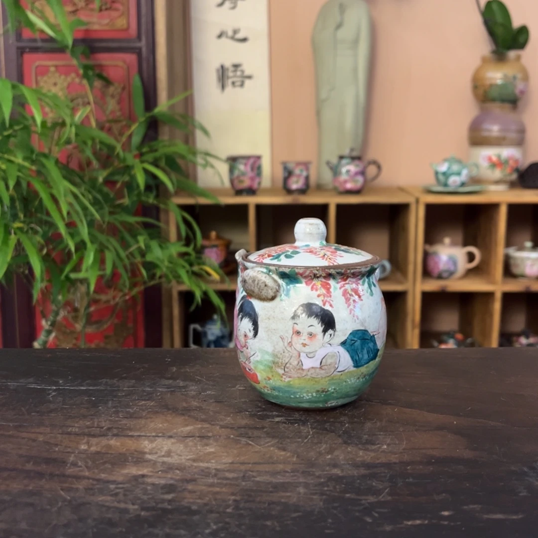 柴烧纯手工手绘陶瓷