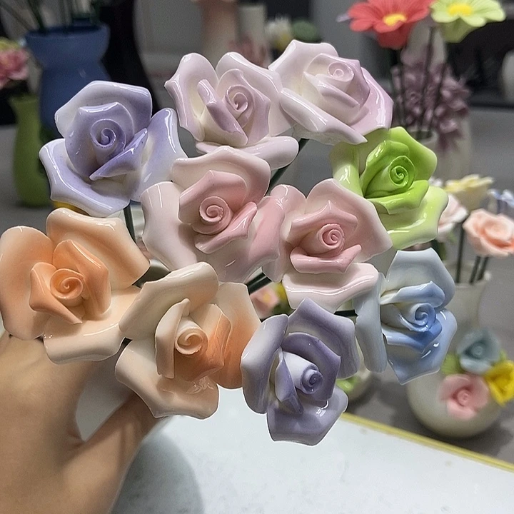 陶瓷纯手工捏花设计