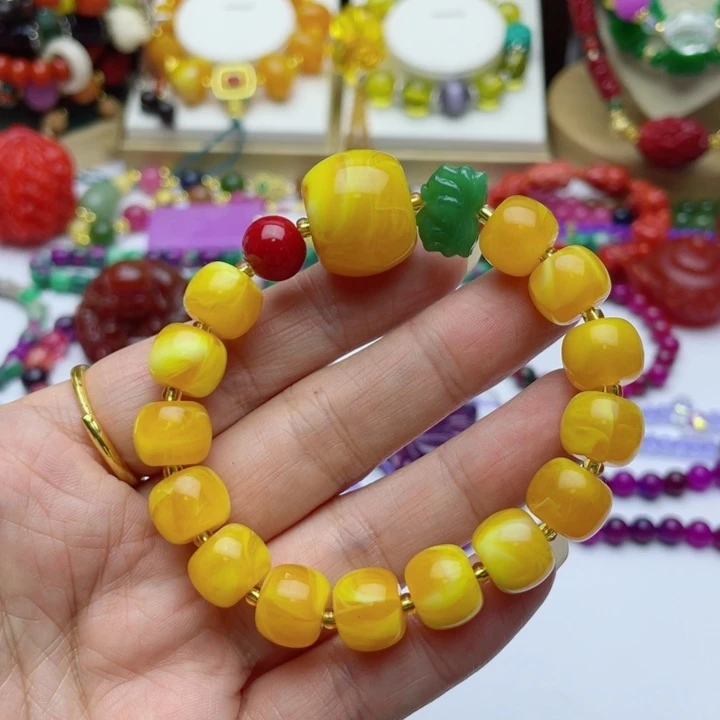 树脂制品40号黄色手串