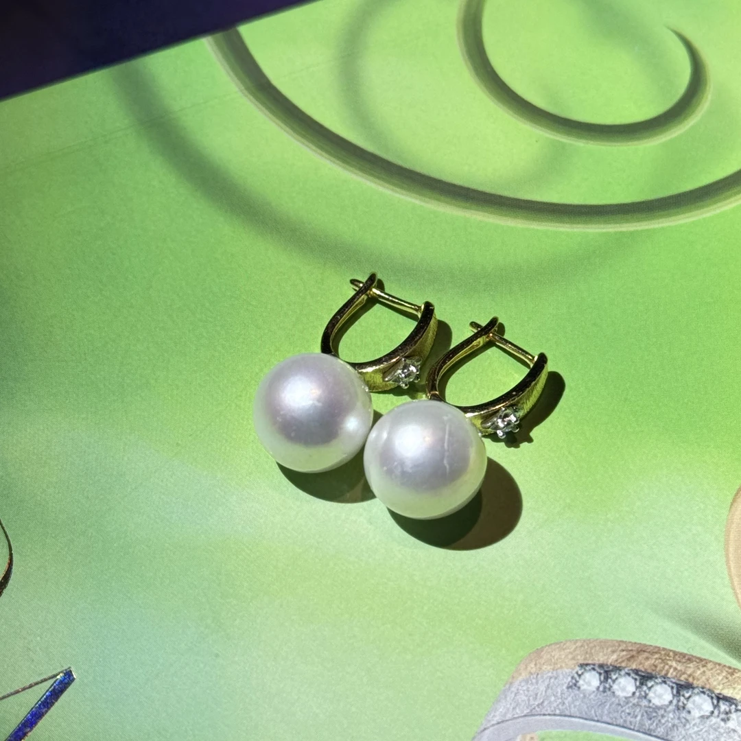 【老郑家】925银淡水珍珠耳饰 多样性发一件 约10mm+