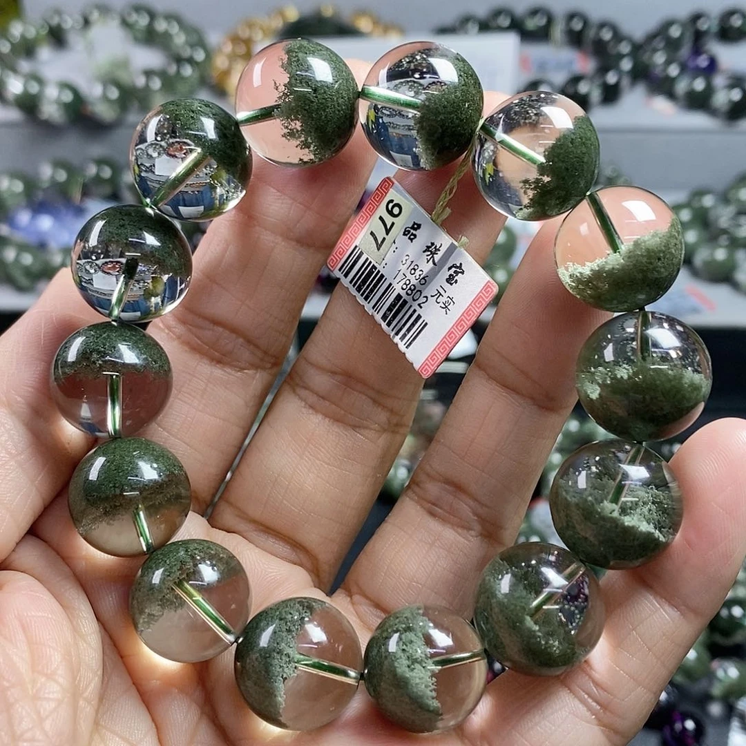 水晶未镶嵌手链绿幽灵手链178802