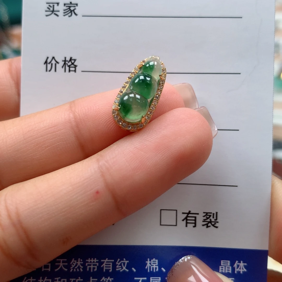 颈饰银S925镶嵌翡翠