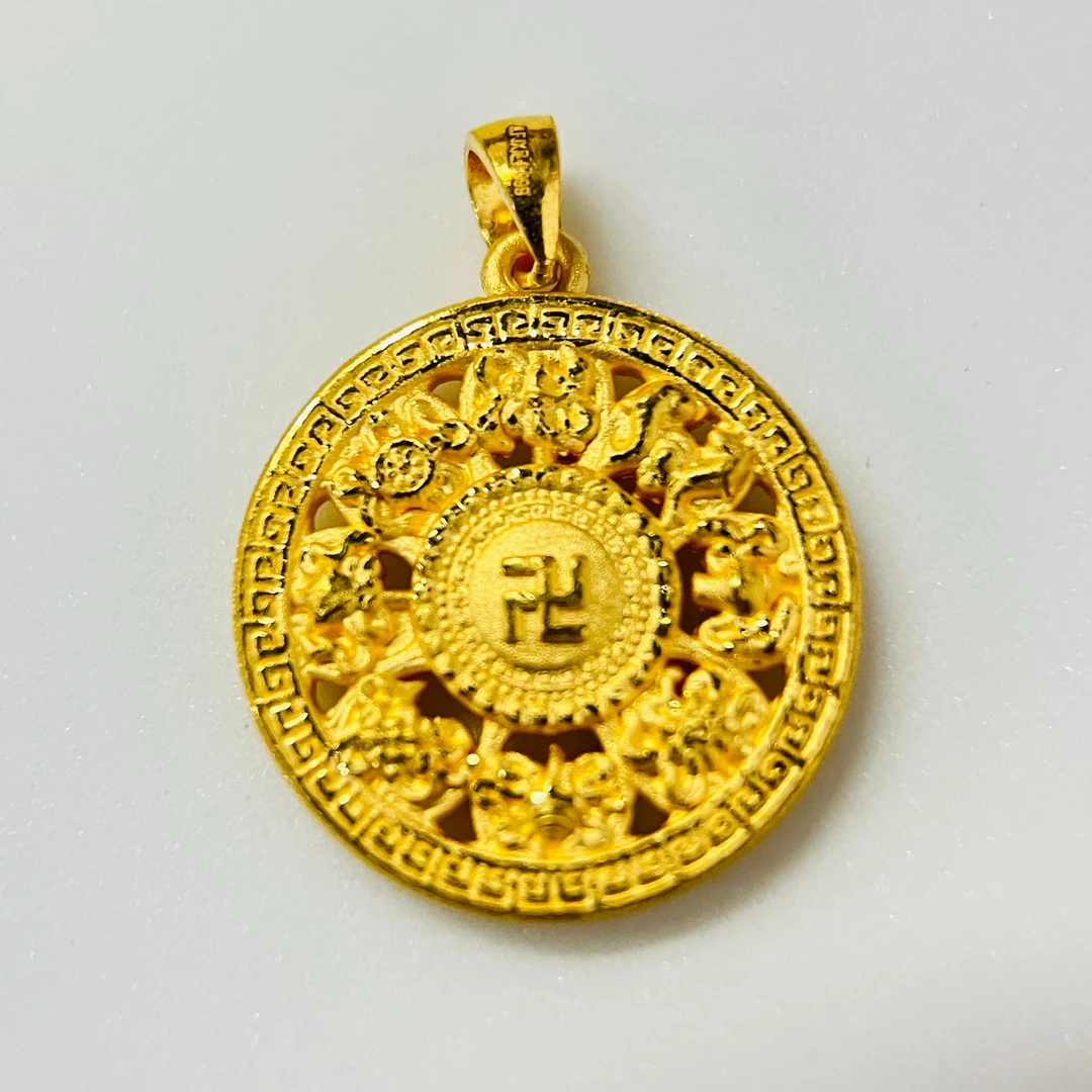 足金饰品/古法八宝罗盘（瓜子扣）/3.23/1A5B1628/q