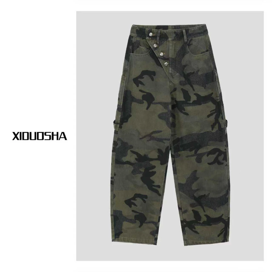 XIDUOSHA/喜朵莎 原创设计复古风工装裤 XDS1632