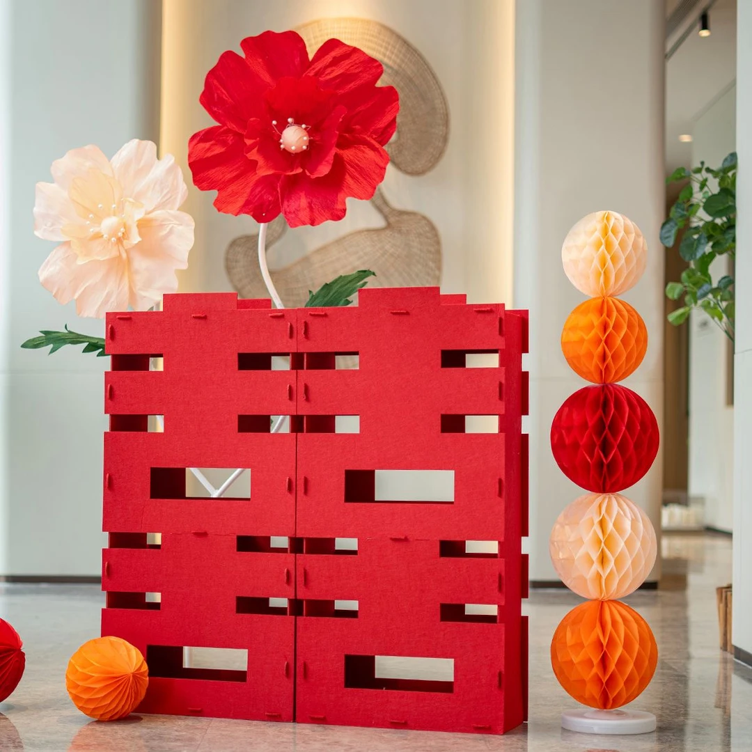 立体超大喜字摆件婚房结婚网红婚庆卧室布置客厅双囍婚礼场景装饰