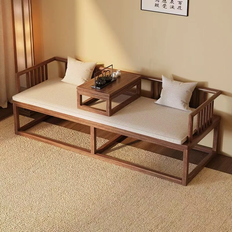 新中式胡桃木实木罗汉床
