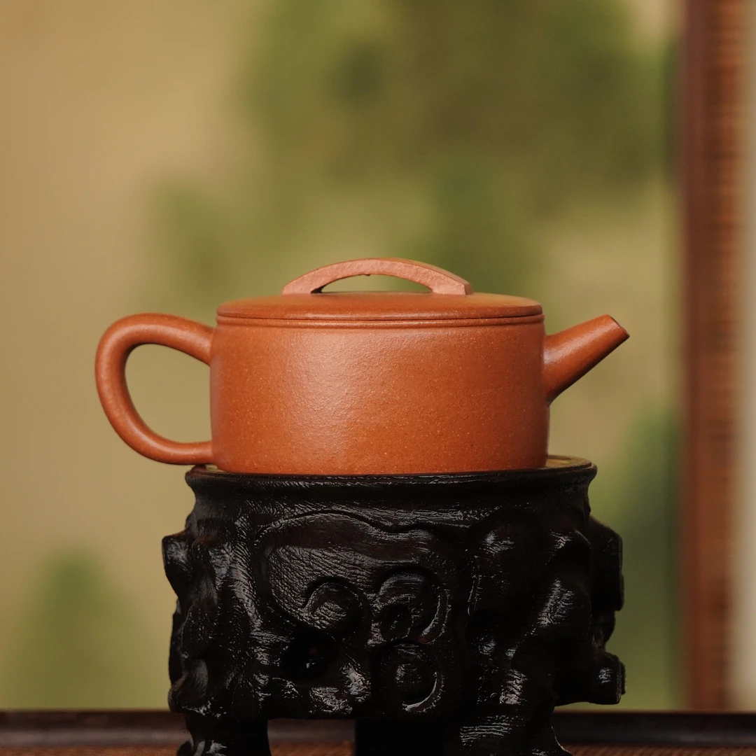 【自然之选】原矿紫砂金降坡全手工制作汉瓦160cc