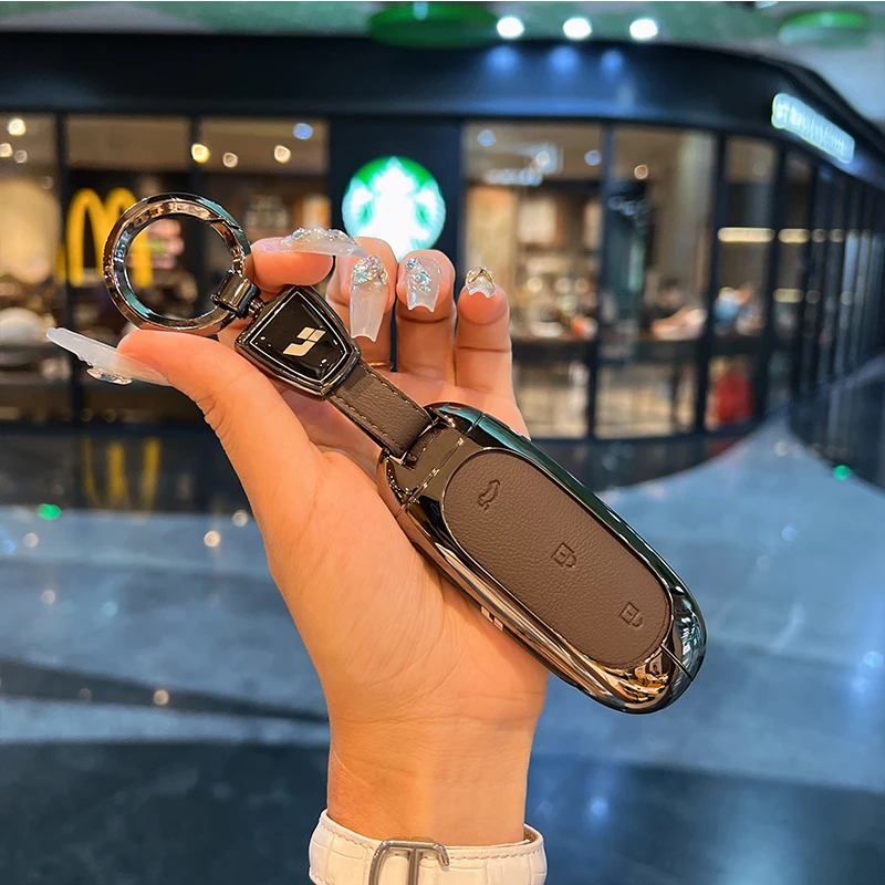 适用于理想L9钥匙套L8/L7max汽车L6全包mega包扣pro高档金属皮革