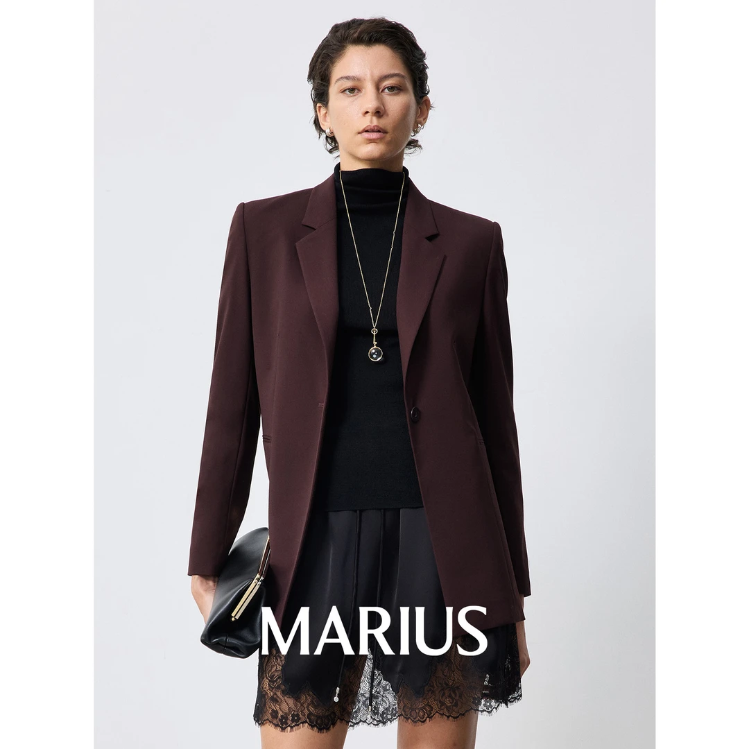 MARIUS | "指挥家"精纺立体剪裁经典一粒扣收腰西装