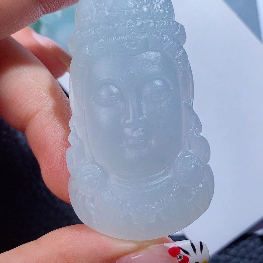 定制翡翠未镶嵌毛货付款后确认抛光