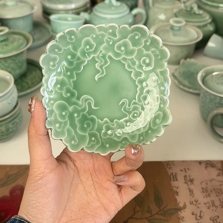 龙泉云间青瓷小米茶器