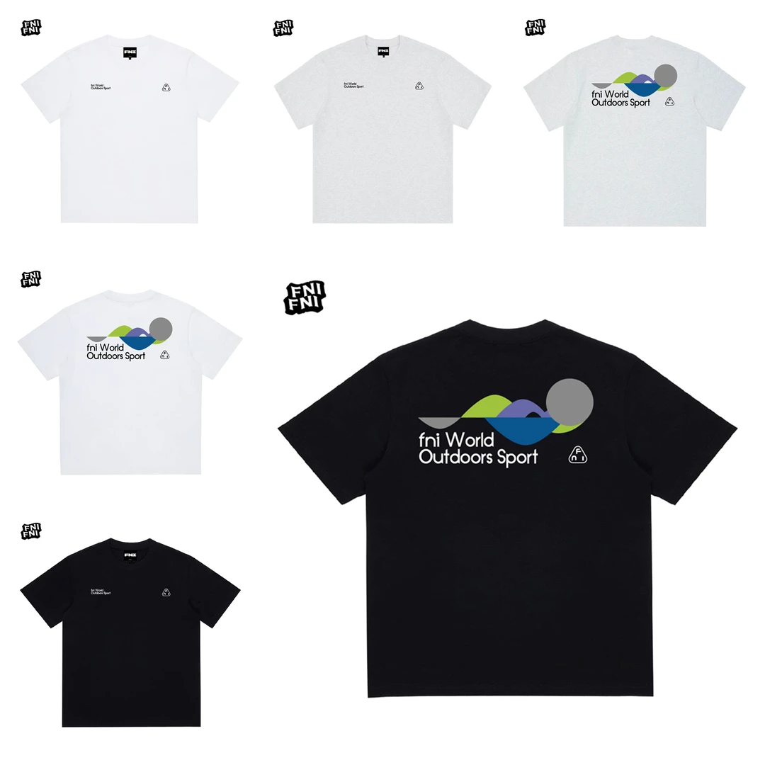 FNI黑标（世界运动AB面）重磅纯棉男女同款t恤美式圆领短袖新款胶浆
