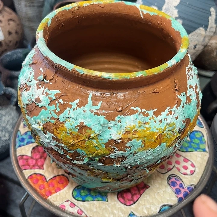 粗陶盆默认打孔高20口14