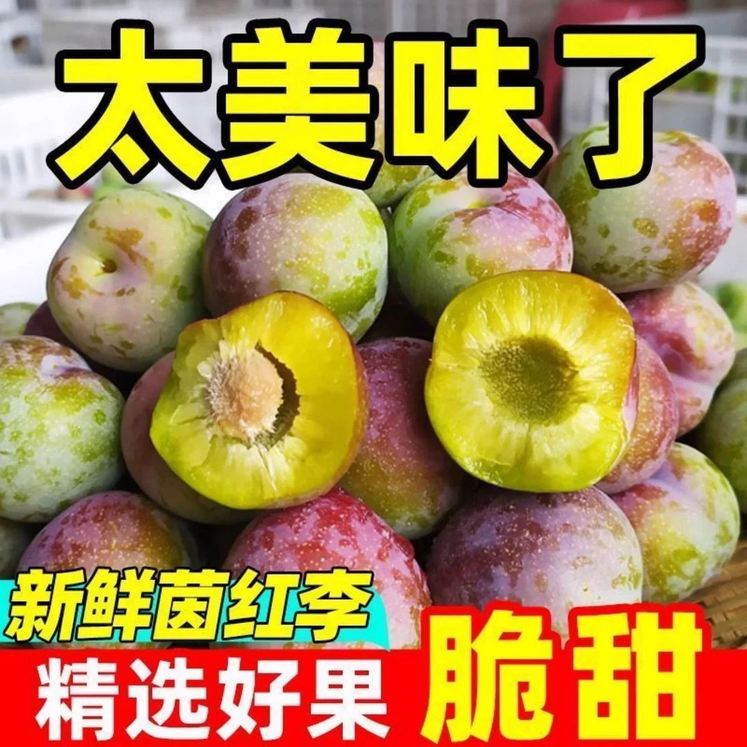 四川脱骨李子新鲜青红脆甜李空心脆红李脆李包邮