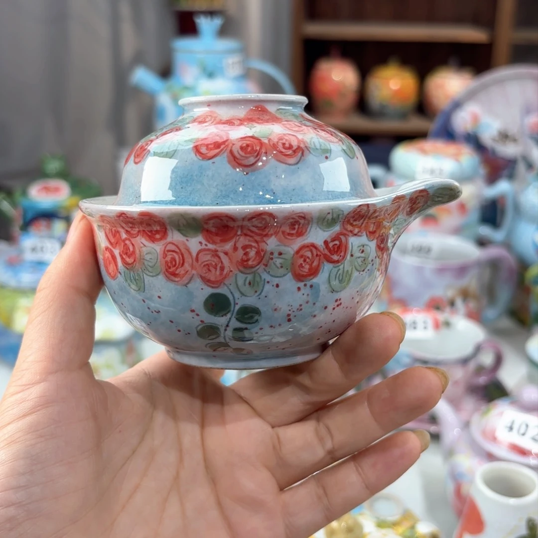 景德镇手绘高温釉下彩陶瓷茶具