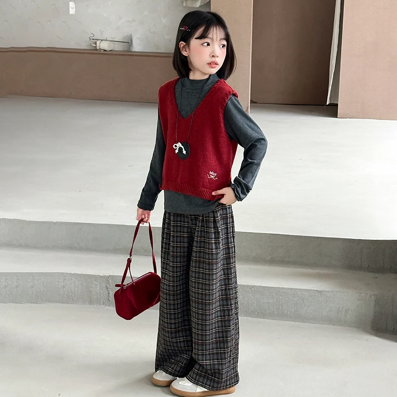 简约潮牌店铺儿童服装2025年新款衣服女童装秋装套装6-12岁高级感