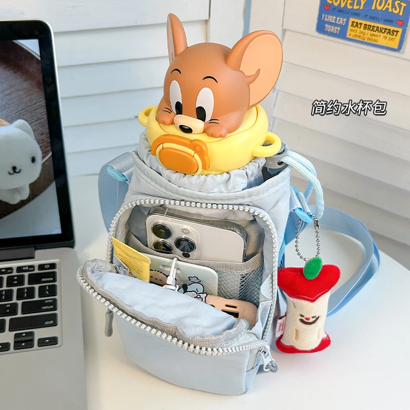 户外装水杯的挎包2025新款单肩包宝妈手机包运动便携大容量斜挎包