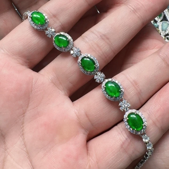 翡翠未镶嵌颈饰天然A货翡翠放漏