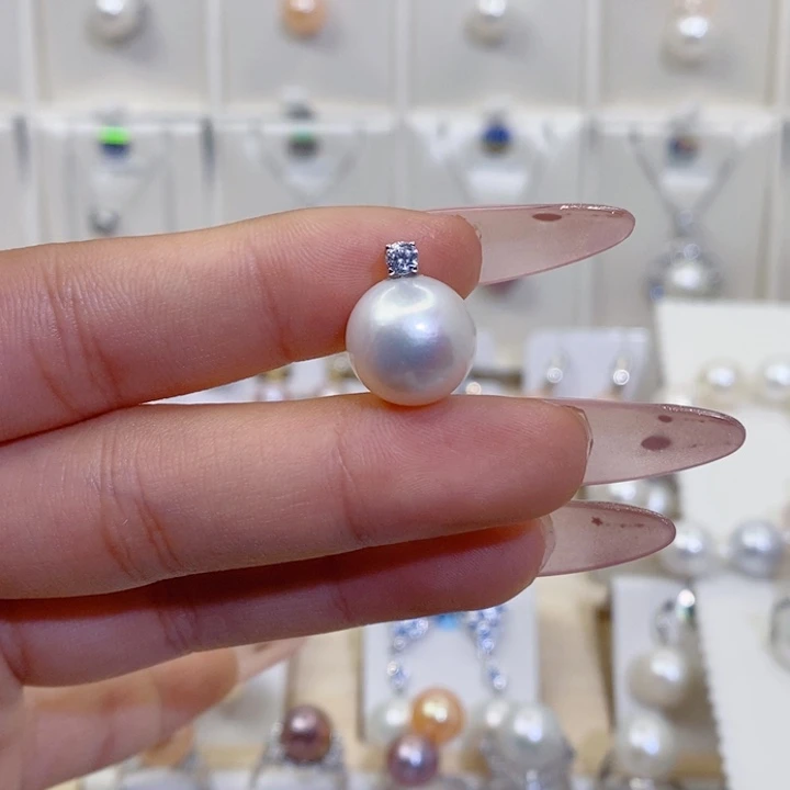 颈饰淡水珍珠银S925镶嵌